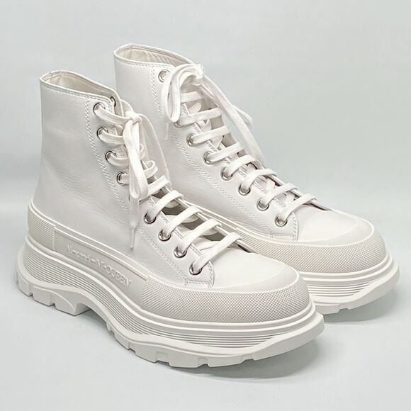 Alexander McQueen Tread Slick Leather Boot size 40 - Picture 1 of 15